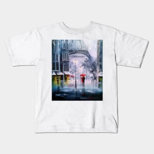 The first snow in Paris Kids T-Shirt